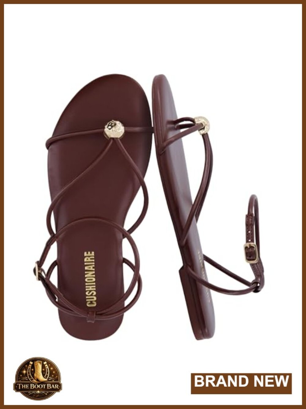 Faux Leather Strappy Flat Sandals Toe Ring Adjustable Ankle Strap Wrap